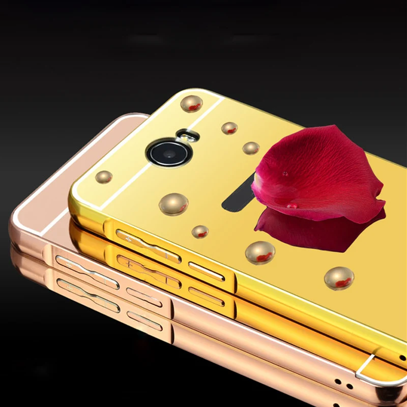 Для Huawei Y5 II Алюминий металлический корпус зеркала ультра тонкий жесткий защитный