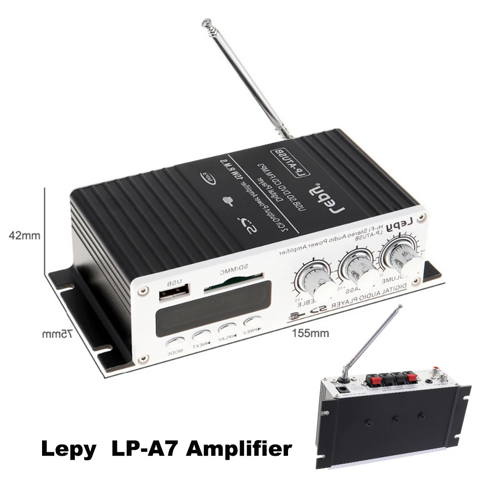 FM/SD/USB/MP3/MMC Player Hi Fi стерео подключения USB Мощность DC12V 16V светодиодный Car Audio Динамик