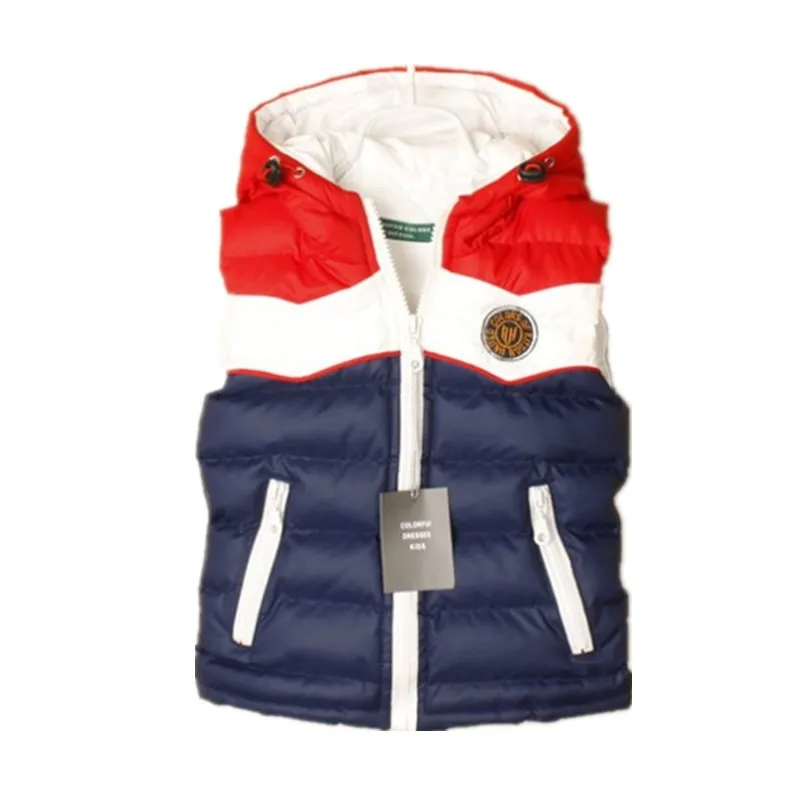 

Spring and Autuam Children's Clothing Boys Girls Children Thick Colorful Patchwork Block Fashion Decoration Casual Vests