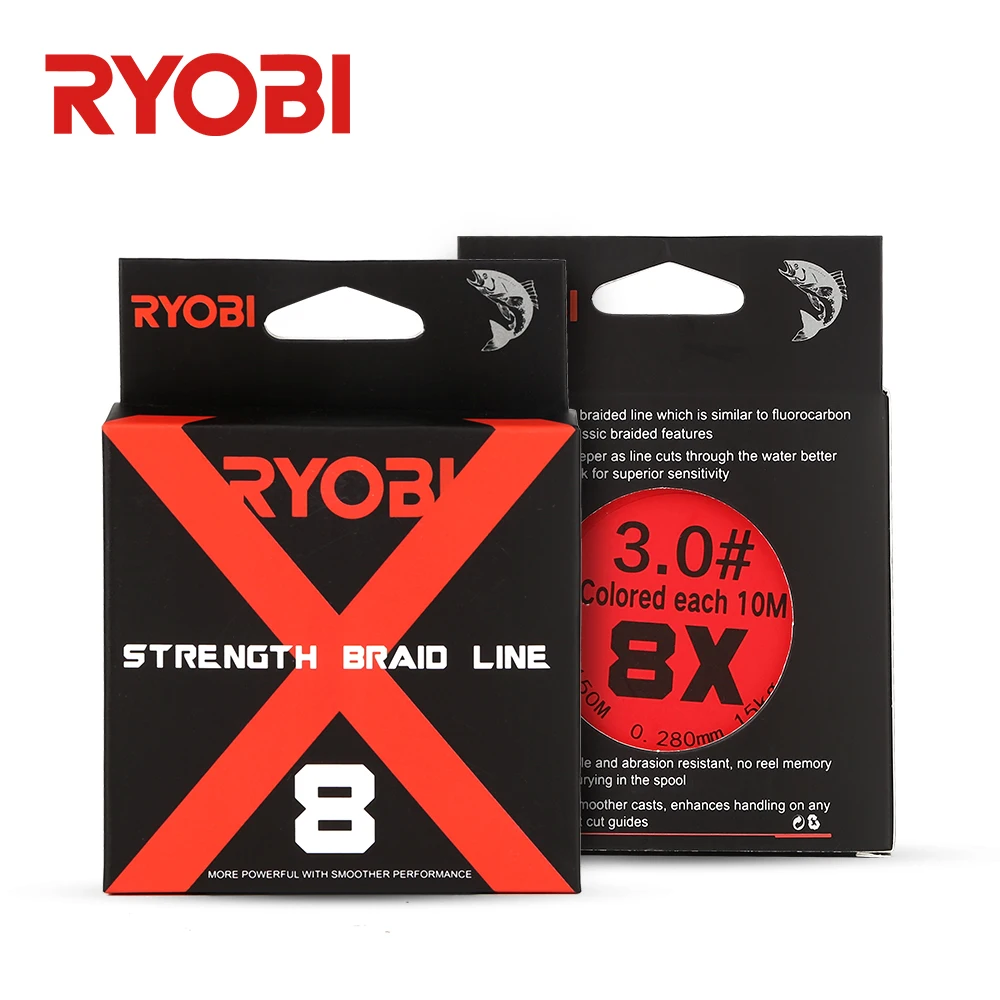 RYOBI м 150 8X несущей кос гладкая сильная оплетка провода Карп пресной воды