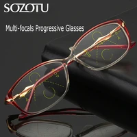 multi focal progressive reading glasses men women prescription presbyopic diopter eyeglasses 1 01 52 02 53 0 yq598