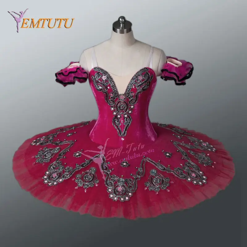 Женские Профессиональные балетные пачки бордового и красного цвета сценический