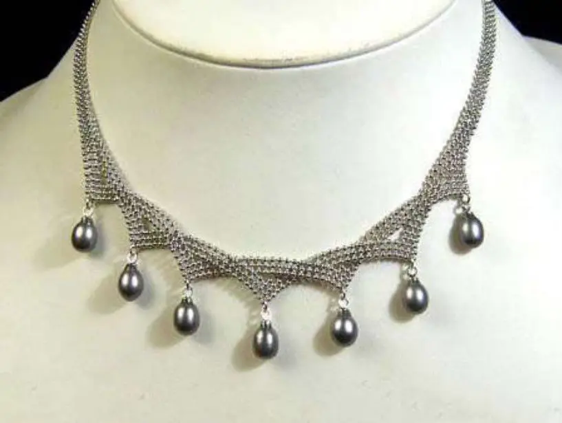 Бесплатная доставка Очаровательное ожерелье с черным жемчугом|necklace a|necklace free