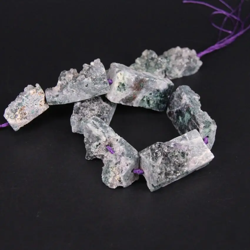 15 5 &quot/нитка большой натуральный зеленый аметист кварц Жеода друга прямоугольные