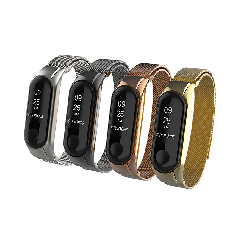 Для Xiaomi Mi Band 3 браслет Безвинтовой для MiBand Смарт часы ремешок металлический из