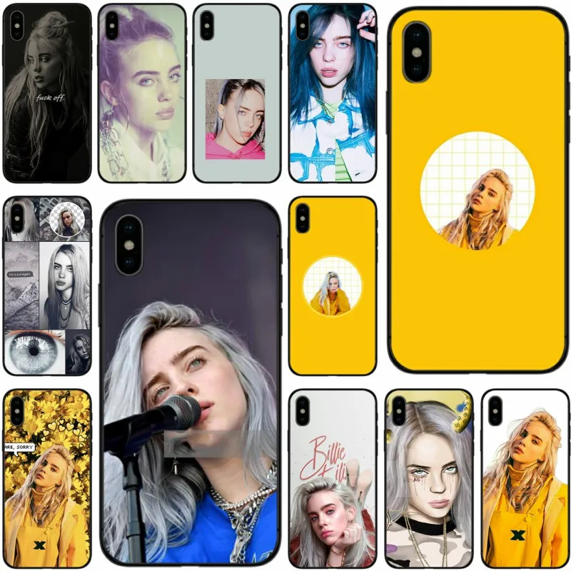 Billie Eilish горячий музыкальный певец черный мягкий Силиконовый ТПУ чехол для телефона для iPhone 5 5C 5S SE 6 6plus 7 7plus 8 8plus X XS XR XS Max