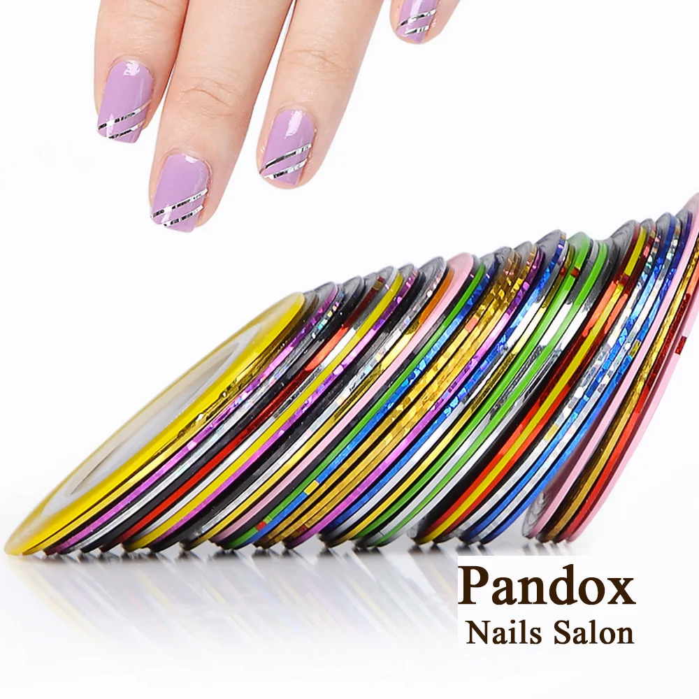 Лента для ногтей Pandox 10 шт. разные цвета | Красота и здоровье