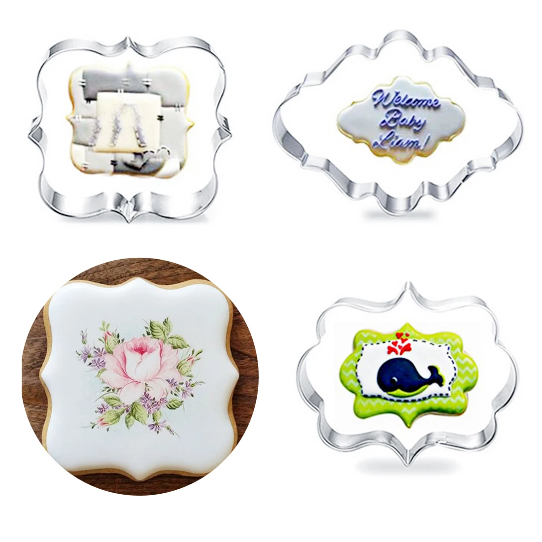 3 звёздочки в форме рамки для торта печенья шоколада овощей фруктов