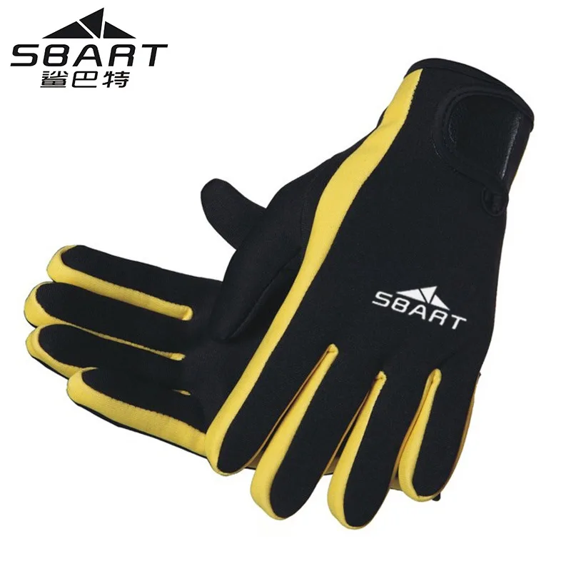 yellow SBART 2 мм неопреновое оборудование для ныряний Прихватки для мангала Сноркелинг оборудования против царапин держать теплый гидрокостюм материал зима плавание подводной охоты - Цвет: yellow