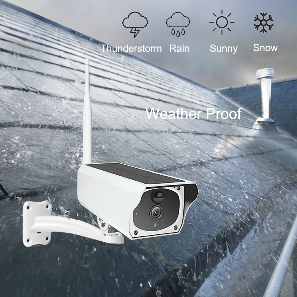 Беспроводная ip-камера видеонаблюдения на солнечной батарее 1080P Wi-Fi