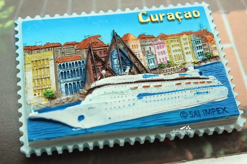 Туристический сувенир Curacao Island Нидерланды Голландия 3D искусственная смола | Дом и