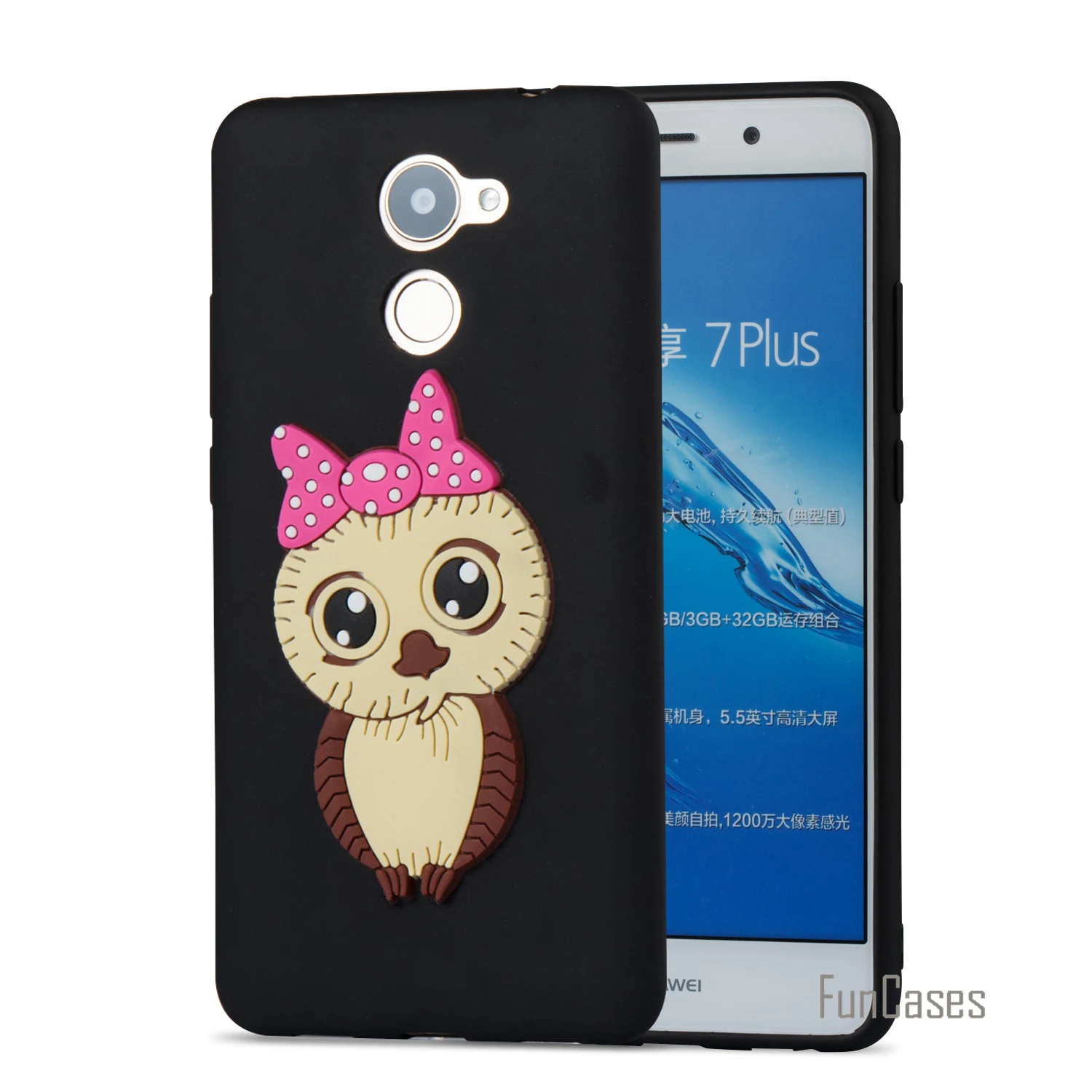 Чехол с рисунком из мультфильма СПС Капа huawei Enjoy 7 Plus Мягкий силиконовый чехол для