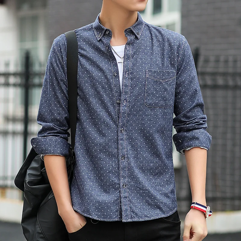 Мужские рубашки Оптовая распродажа 100% хлопок повседневные для мальчиков