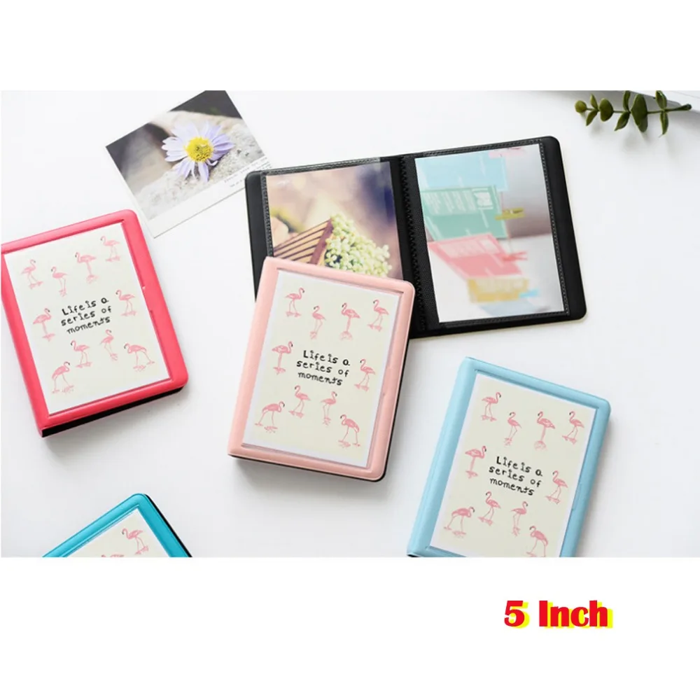 

32 Pockets Colorful Flamingo Mini Photo Album Picture Case Storage for 5 Inch Photo / Instax WIDE Film