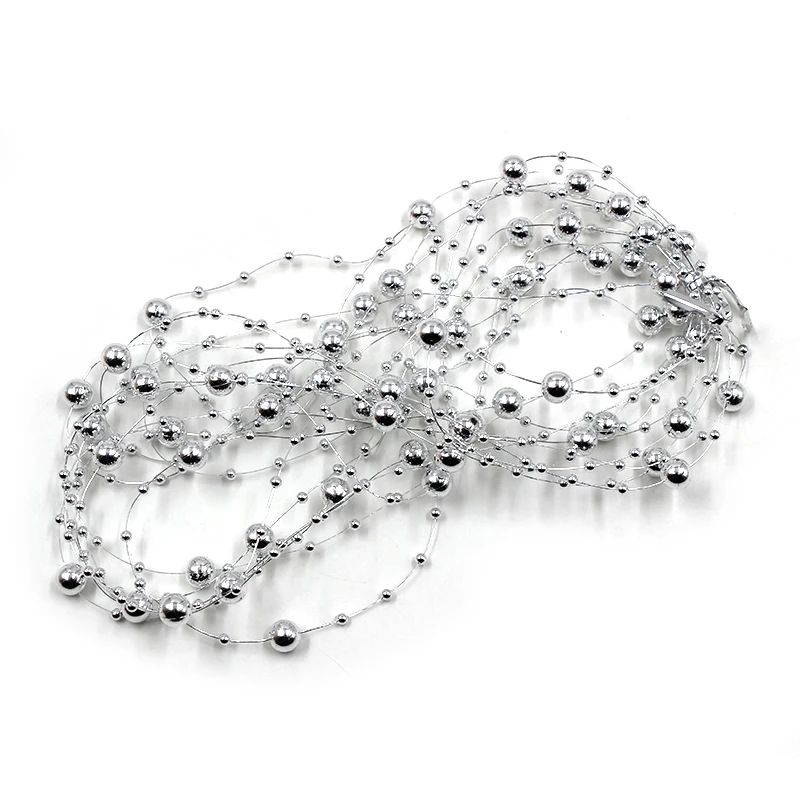 5 метров рыболовная леска искусственный ABS жемчуг бусины цепочка гирлянда Свадебная вечеринка Декор ткань