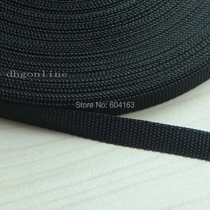 25 Yard 1&quot 25mm Polypropylene Webbing Belt Strap Buckles Strapping Black PP |