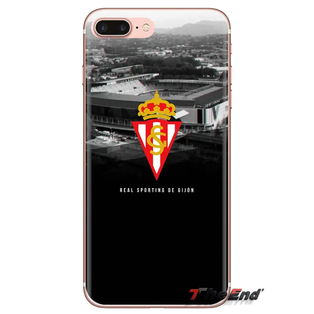 sporting gijon logo Anciana Fans Club For Xiaomi Redmi 4A S2 Note 3 3S 4 4X 5 Plus 6 7 6A Pro Pocophone F1 Transparent TPU Cover |