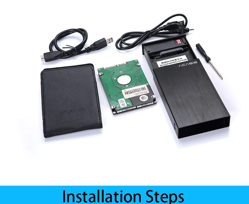 Acasis DT-S2 USB3.0 eSATA 2," двойной жесткий диск Raid корпус Поддержка 2 ТБ HDD RAID0 RAID1 JBOD SPAN алюминиевый сплав 5 Гбит/с
