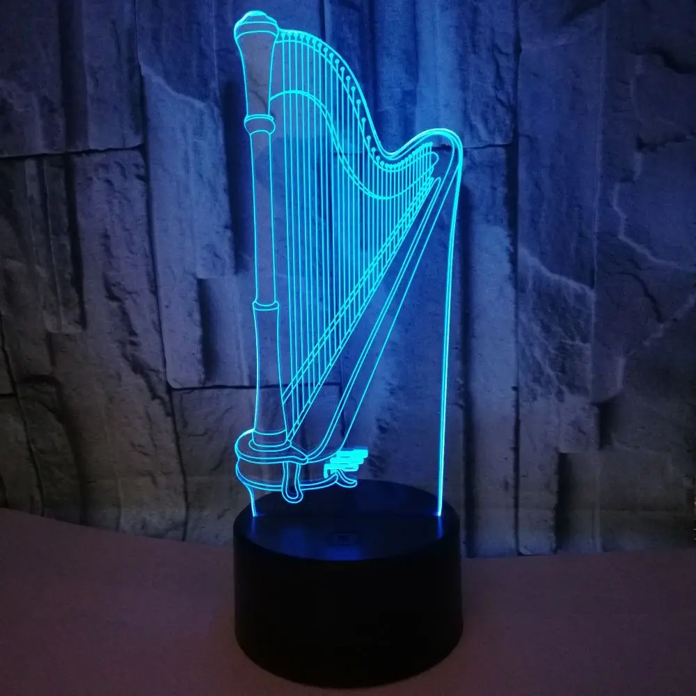 Новая 3d лампа Harp для внешней торговли цветной сенсорный светодиодный визуальный