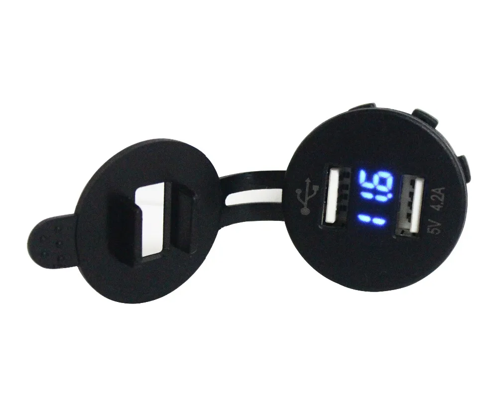 Вольтметр и измеритель напряжения с двумя USB портами 12 В/24 В|usb port socket|usb charger socketauto