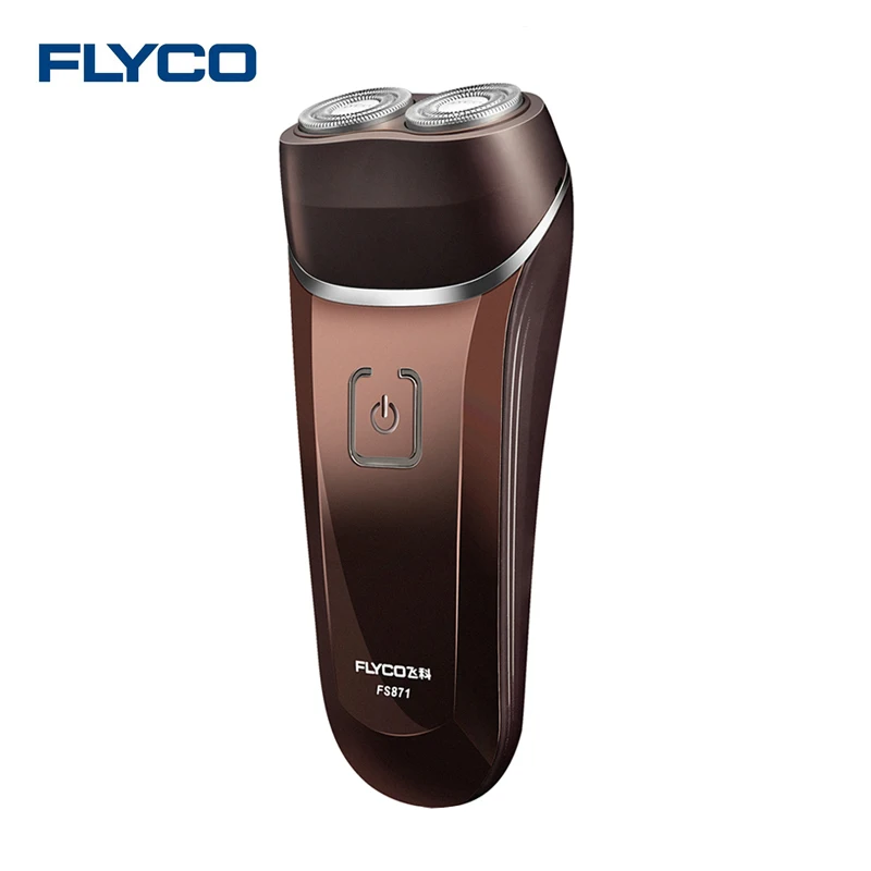 Электробритва Flyco FS871 с водонепроницаемой перезаряжаемой эргономичной ручкой с плавающей двойной головкой для путешествий для мужчин