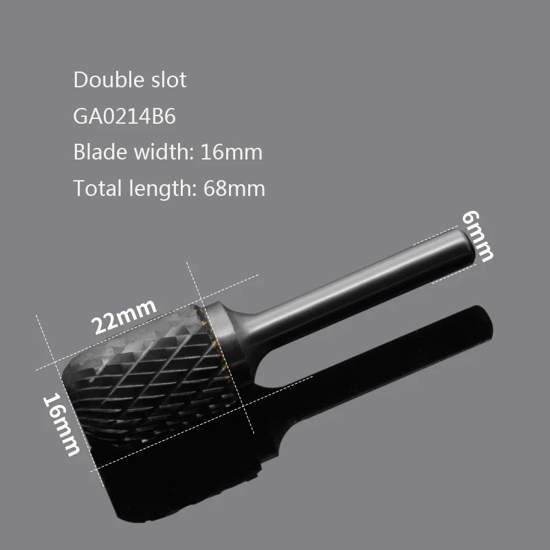 Double slot 16mm W Тип твердого сплава Вольфрамовая сталь роторная хонинговая головка фреза Набор металла Расточная головка шлифовальная стиральная машина цилиндрическая - Цвет: Double slot 16mm