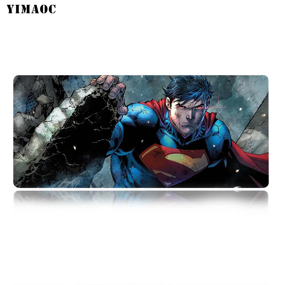 Yomaoc DC Супермен коврик для мыши 30x80 см компьютерная Противоскользящий натуральный