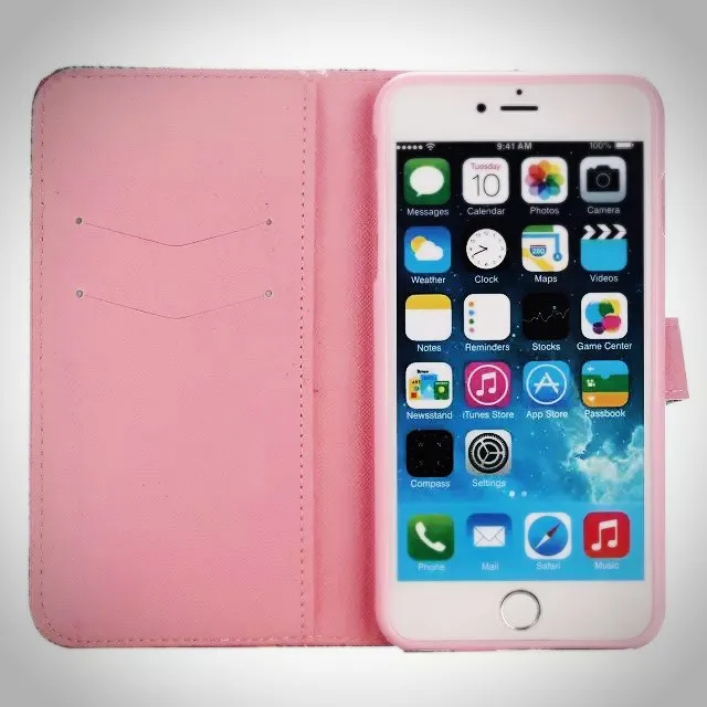 Для Apple iPhone 6 s Plus Кожаный Чехол Качества С дрелью ретро Бумажник Карты
