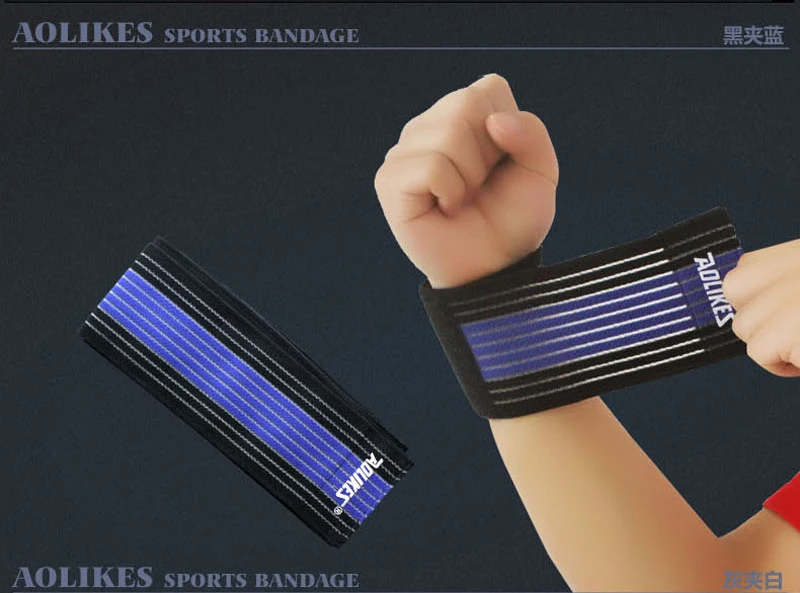 

1 Pair Bandage Wrist Support Wristband Aolikes Brand Sports Bracers Anti-sprain Basketball Football Sports Wrist Protector