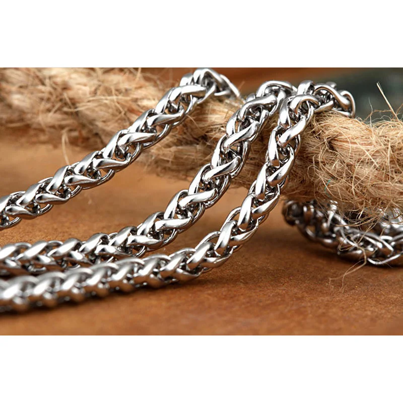 Цепочка мужская плетеная из нержавеющей стали толщиной 6 мм