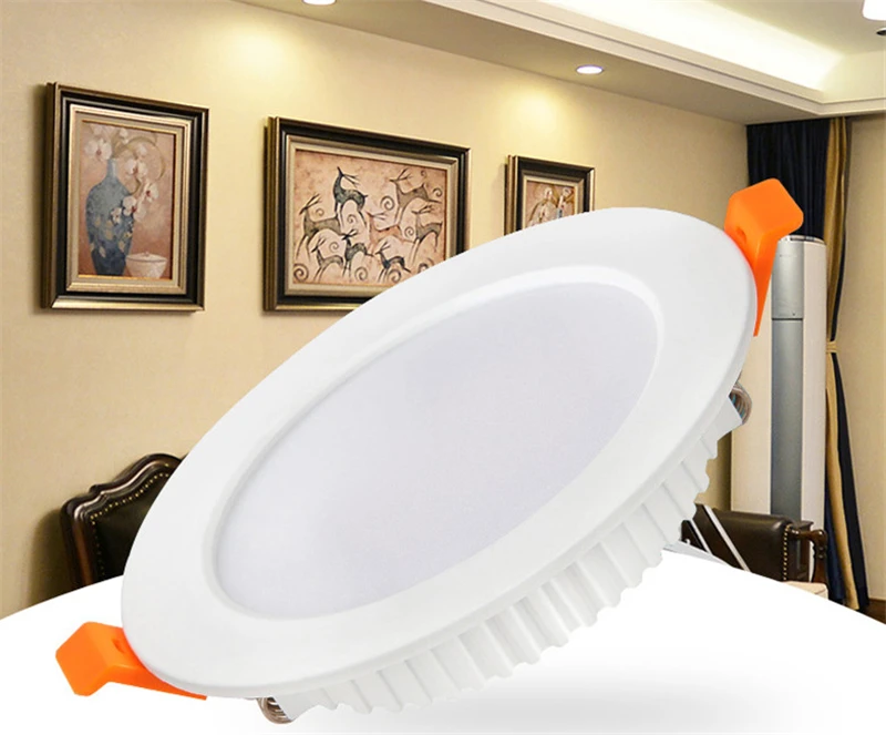 Светодиодный вниз светильник 220V LED пятно света светодиодный вниз светильник с регулируемой яркостью, 3 Вт, 5 Вт, 7 Вт, 9 Вт, 12 Вт, 15 Вт, 18 Вт, Встраиваемый светодиодный потолочный светильник светодиодный-лампа с плафоном