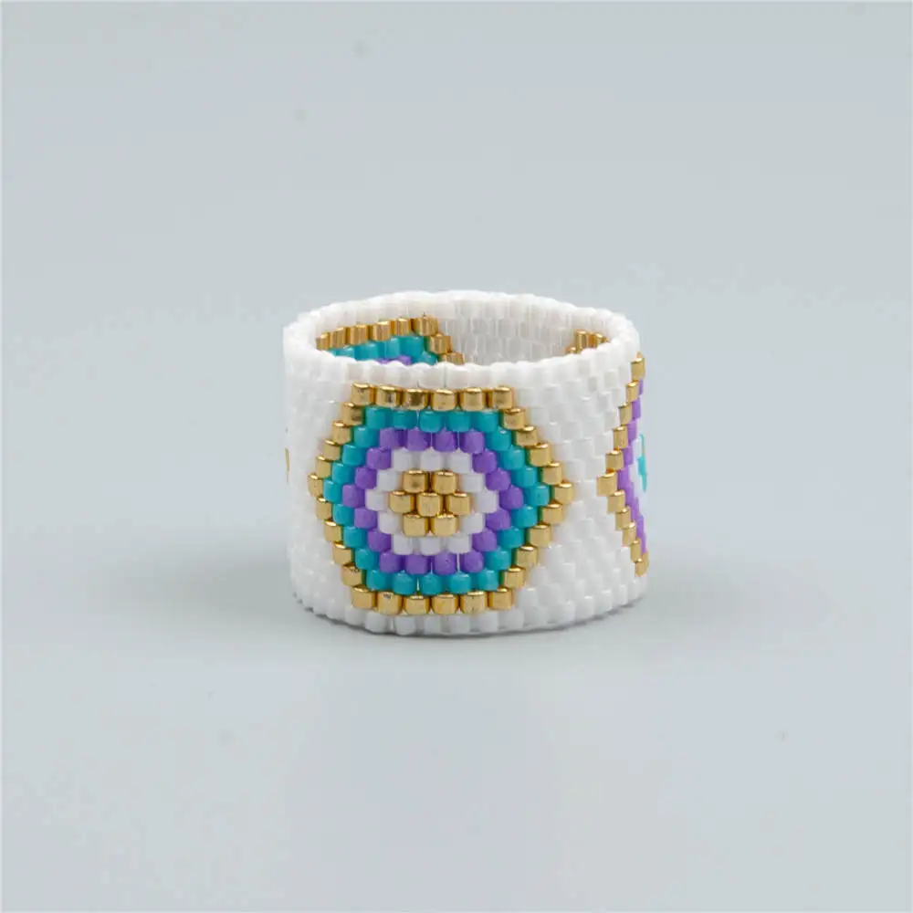 Go2boho MIYUKI кольцо Турецкий Дурной глаз кольца Мода Insta кольцо для женщин Anillos Mujer Бисероплетение ювелирные изделия Delica Miyuki Bijoux