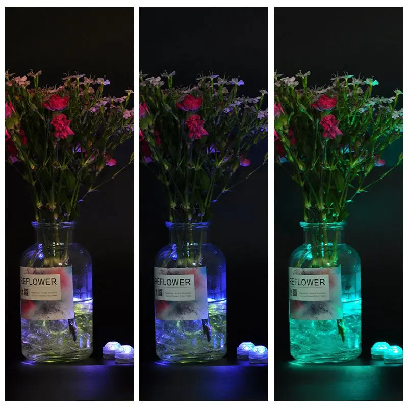 RGB погружной светодиодный подводный свет IP68 батарея Ночная лампа плавающие огни