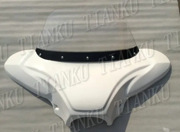 Белый обтекатель ветрового стекла для Honda Yamaha Suzuki Kawasaki Sport Bobber Custom Chopper Cruisers Street