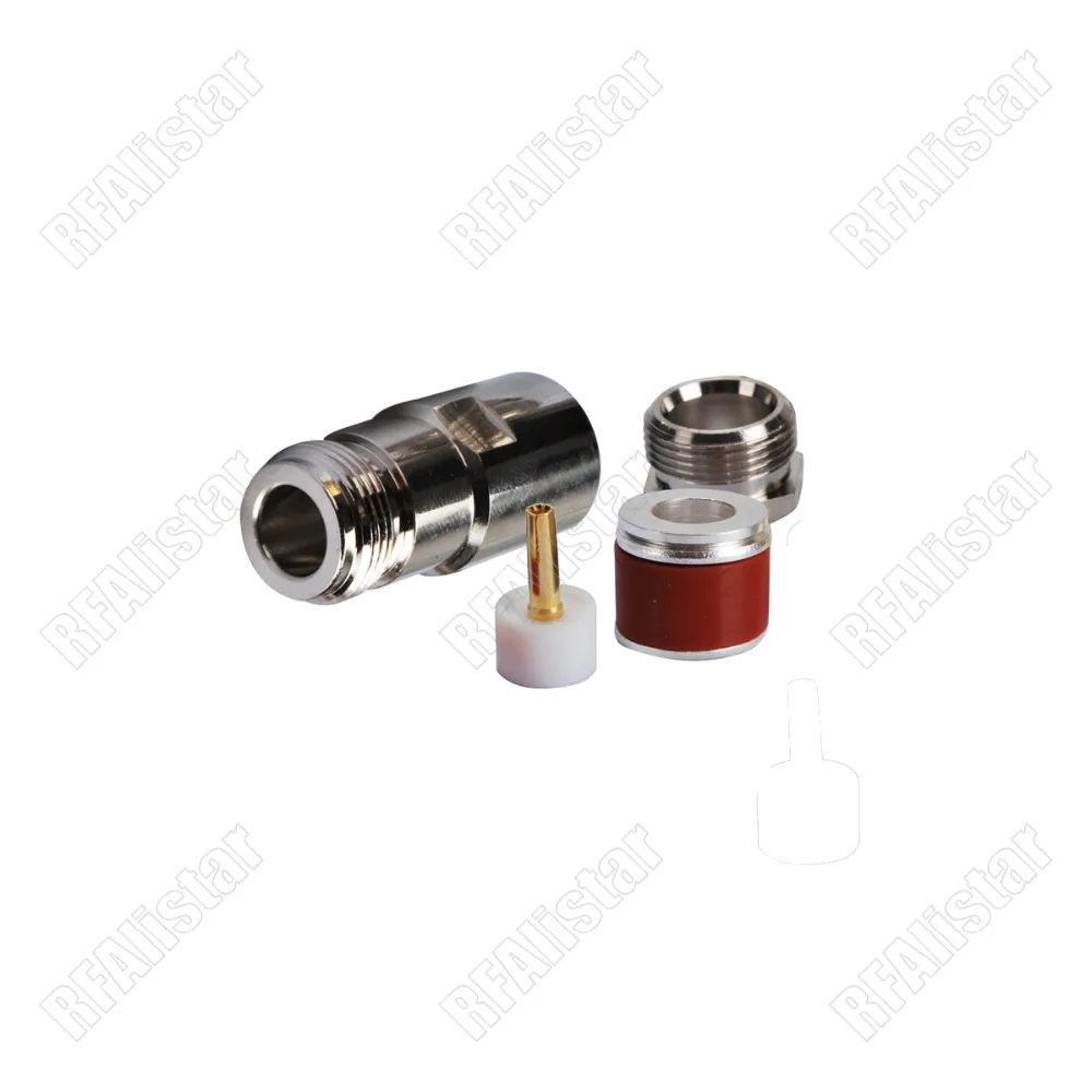 N-образный зажим гнездовой радиочастотный разъем для пайки коаксиального кабеля