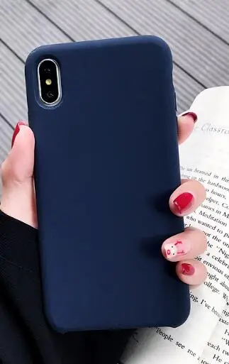 Официальный стиль жидкий силиконовый чехол для Apple iPhone X Xs чехол для MAX XR чехол s для iPhone 7 8 Plus 6 6s 5S без логотипа - Цвет: Cobalt Blue