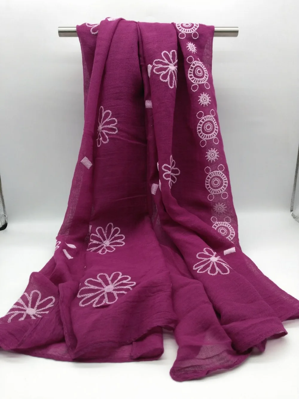 2017 Модный цветочный Пенящийся шарф с принтом для женщин длинный круг принт шали