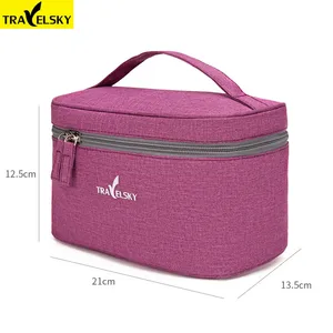 Новинка, портативная дорожная косметичка Travelsky для женщин, водонепроницаемая косметичка, мужской чехол для косметики, сумка на молнии для туалетного столика