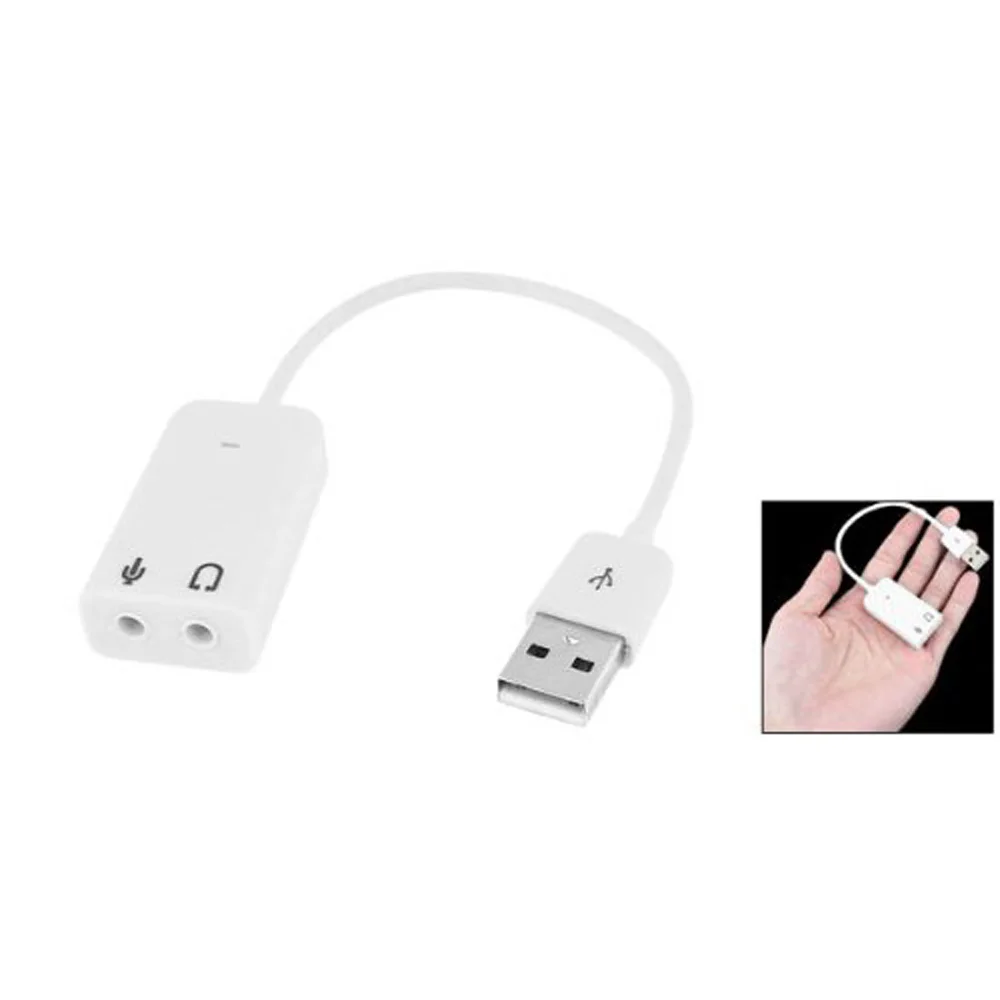 5x белый 3 5 мм разъем для микрофона USB 2 0 Звуковая карта динамик аудио адаптер|adapter