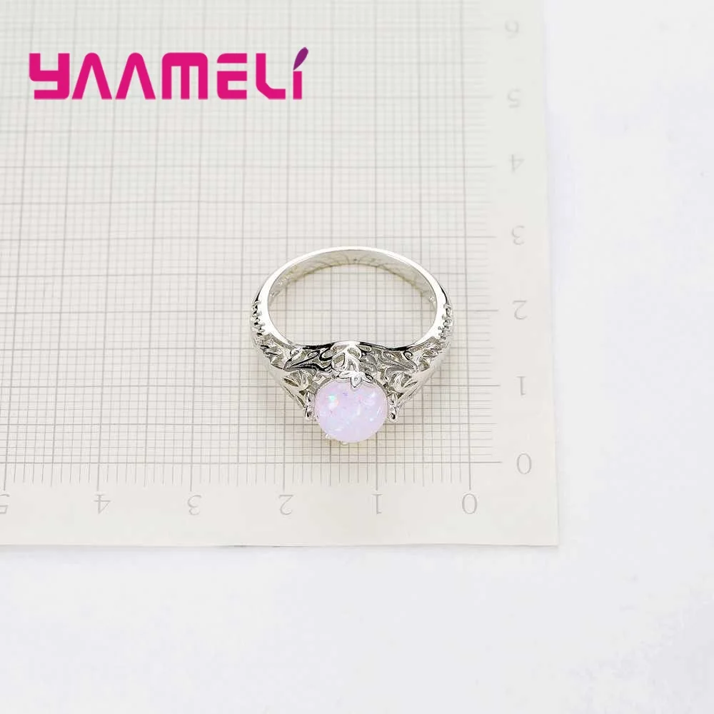 Изысканное кольцо из стерлингового серебра 925 пробы с опаловым камнем красивые