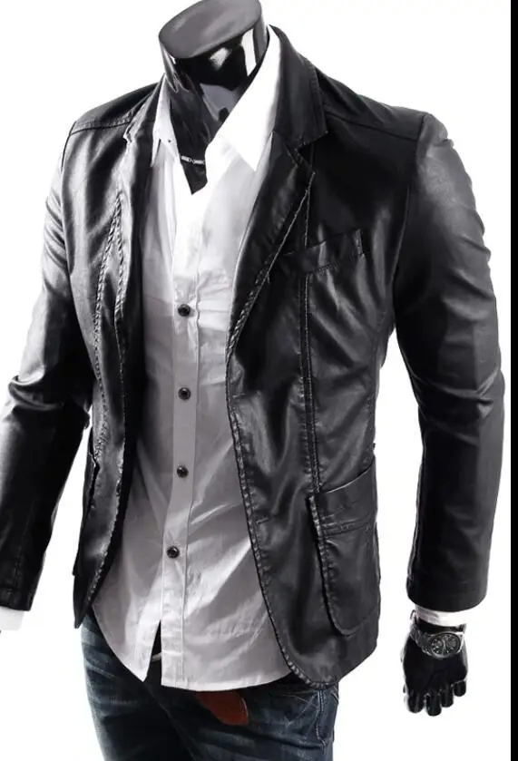 Мужская одежда 2019 кожаная куртка весна и осень бизнес досуг мужская из