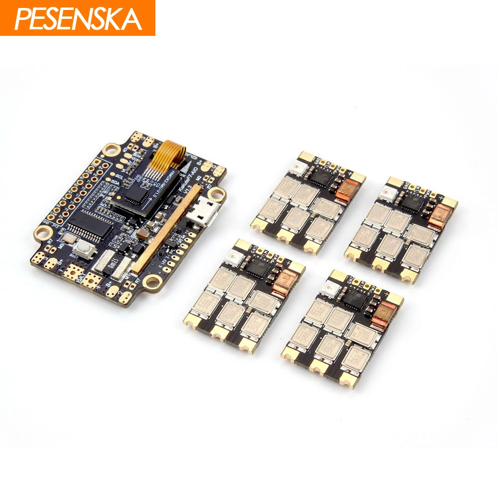 Сюко F7 AIO Полет контроллер w/OSD BEC ток Сенсор и 4 шт 65A BLheli_32 Tekko32 F3 металла