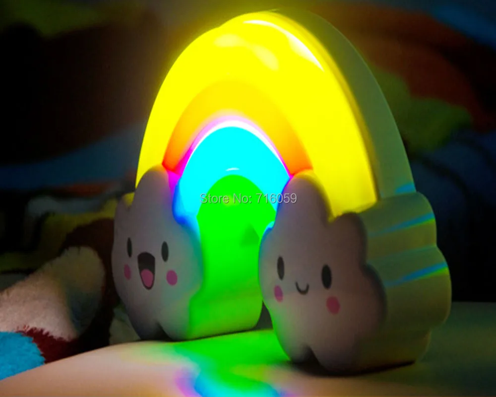 ПРИВЕЛО Радуги Стикер Стены Night Light Sound/Голосового Управления Baby Ночники + | Лампы и
