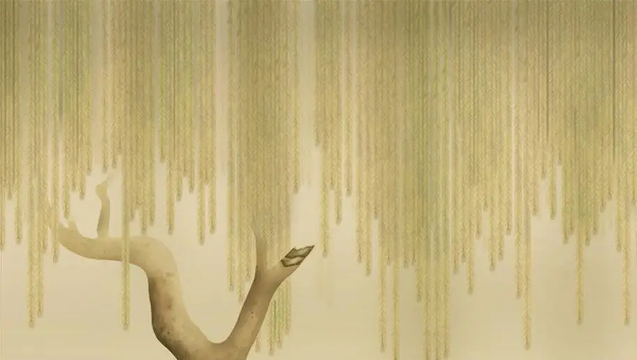 Ретро Европейский стиль ручная роспись ива ТВ фон украшение стены живопись 3d