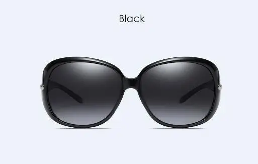 Black Женские поляризованные солнцезащитные очки классические модные алмазные инкрустированные солнцезащитные очки для вождения - Цвет линз: Black