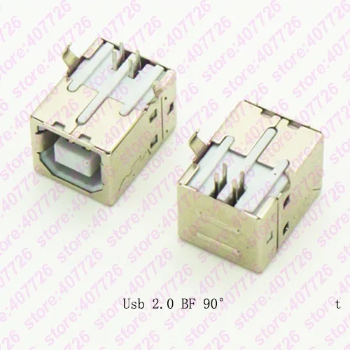 5 шт. USB 2,0 Jack B Тип USB разъем Женский 180 градусов принтер вывод передачи данных зарядный разъем Женский черный/белый - Цвет: 90 degree white