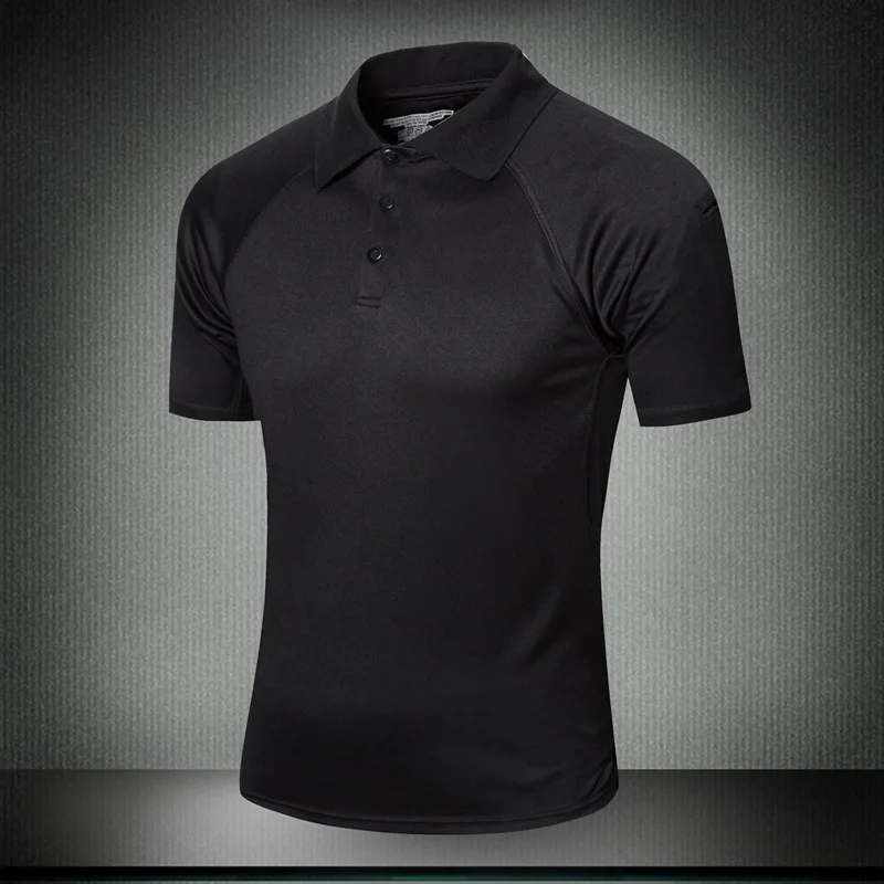 Летняя мужская футболка в стиле милитари облегающая с коротким рукавом для