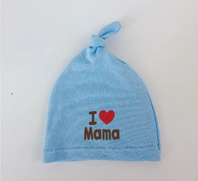 Фирменный Чепчик для сна для новорожденных, шапка с надписью «i love papa» для детей, шапка для девочек и мальчиков, хлопковая шапочка, шапочка для малышей