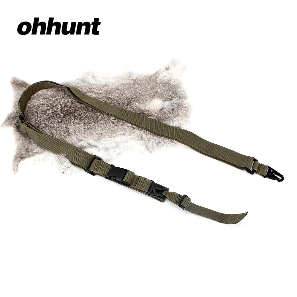 Army green Ohhunt тактические аксессуары винтовка адаптер для ремня охотничий нейлоновый ремень с двумя точками черный загар армейский зеленый 3 цвета для переноски оружия - Цвет: Army green
