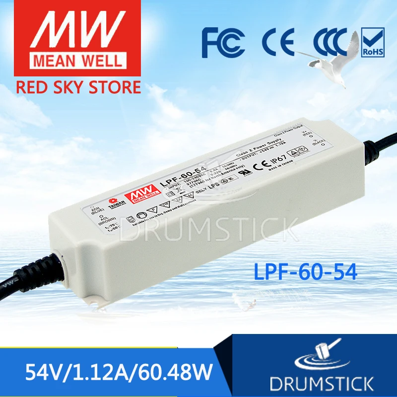 Meanwell LPF 60 54 54V 1.12A meanwell 48 W одиночный выход Индикатор импульсный источник